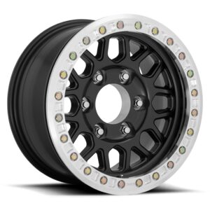 Llanta KMC Grenade Beadlock (Negro matte/Anillo pulido) (17x8.5) (6x139) (Offset 0) - KM23478560700